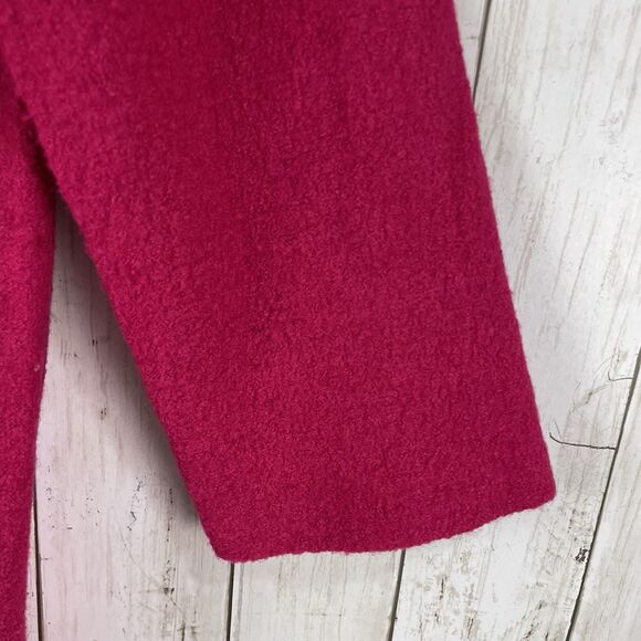 Koret Sweater Womens Large Wool Blend Cardigan Open Front Raspberry Pink - Picture 4 of 9